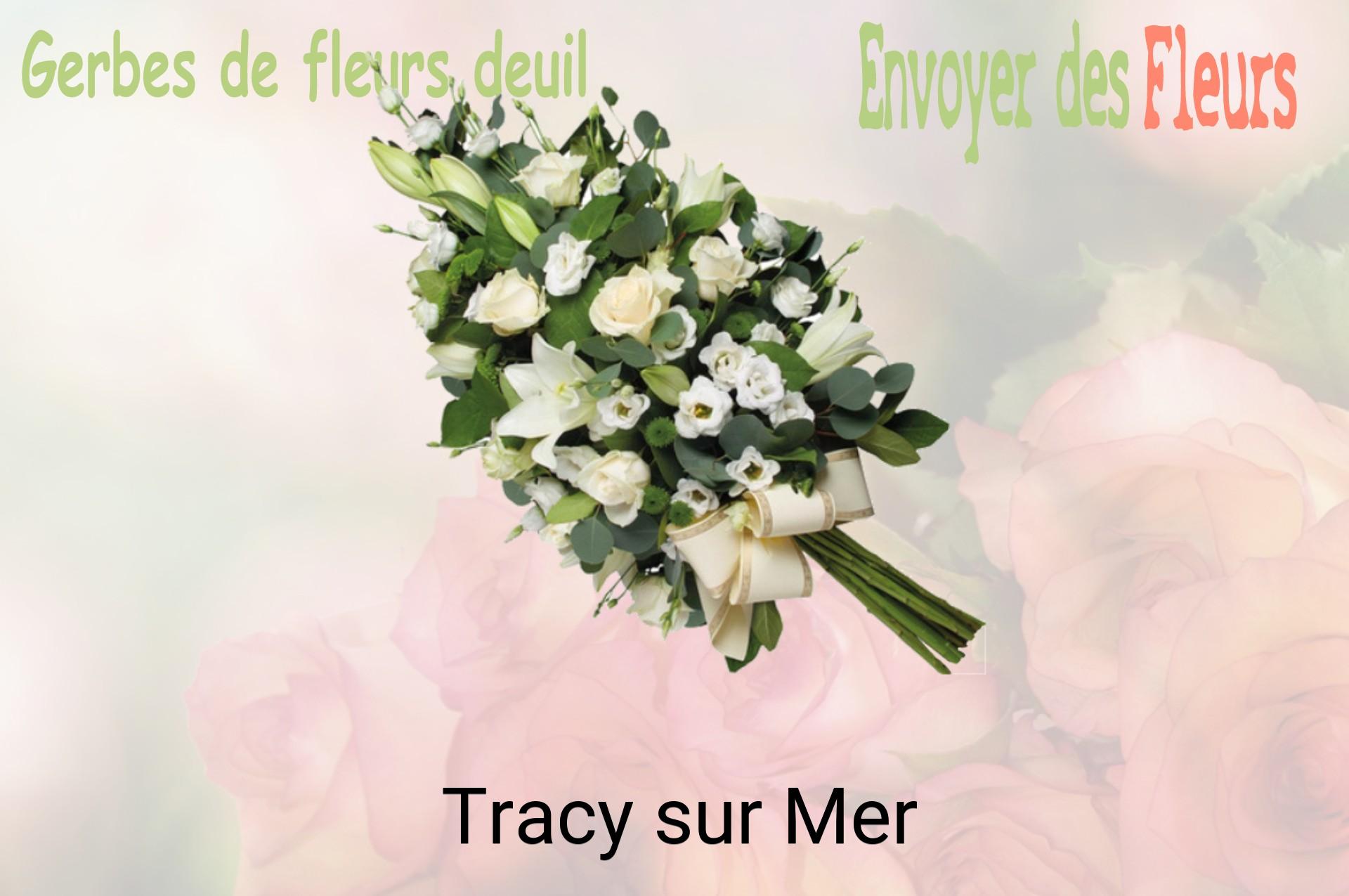 Gerbe de fleurs de deuil livrée à Tracy-sur-Mer